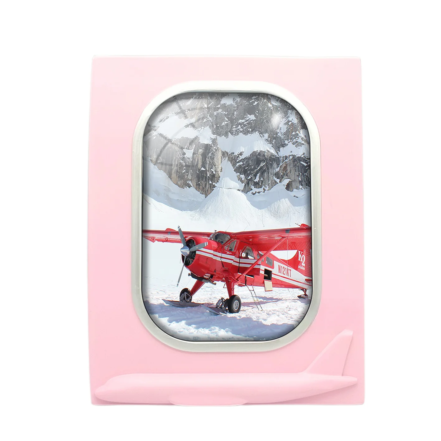 Amazing Snow Airplane Designed Airplane Window Photo Frame - Image 3