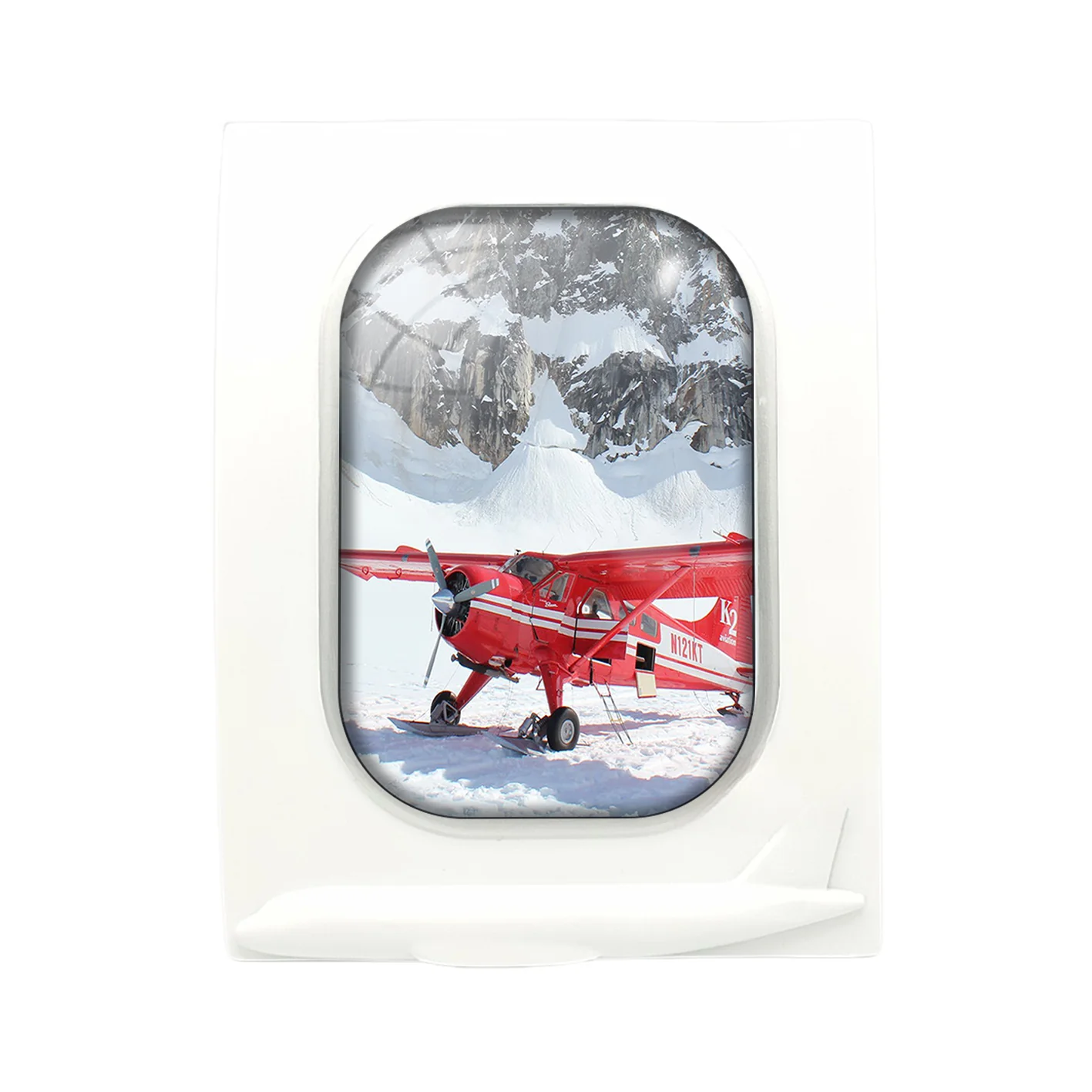 Amazing Snow Airplane Designed Airplane Window Photo Frame - Image 4