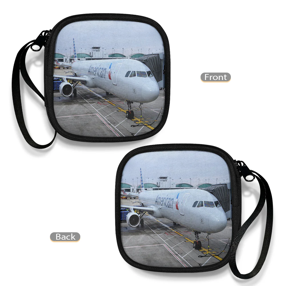American Airlines A321 Designed Portable Headphone Bag - Image 4