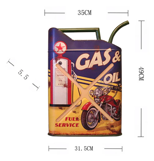 American Country Retro Iron Oil Drum Decorative Wall Hanging - Image 16