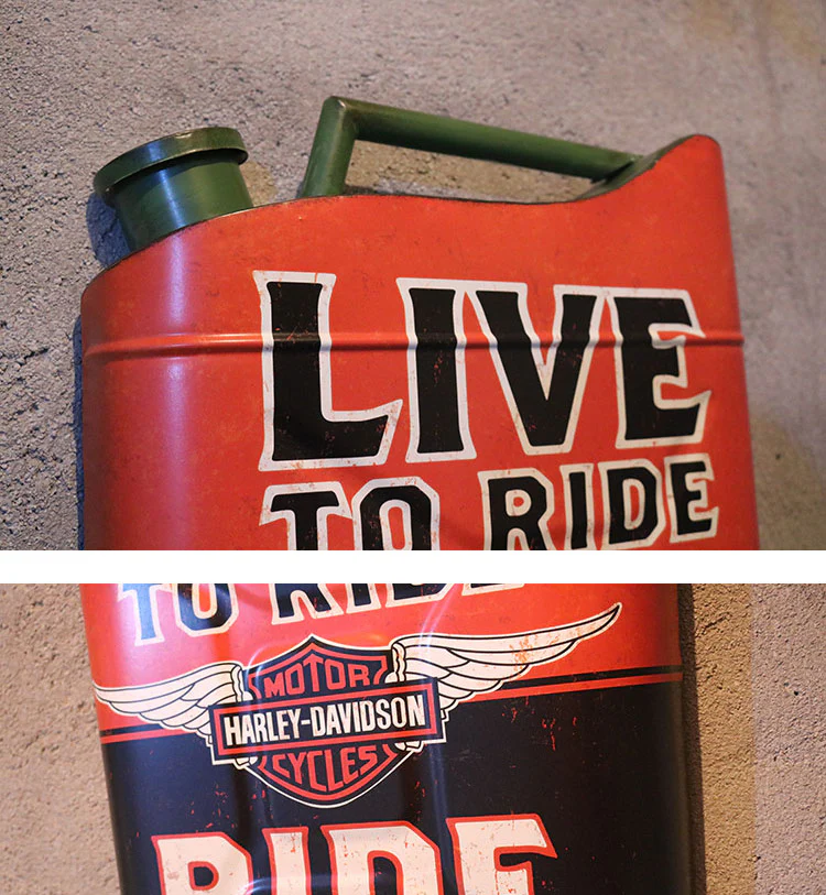 American Country Retro Iron Oil Drum Decorative Wall Hanging - Image 7