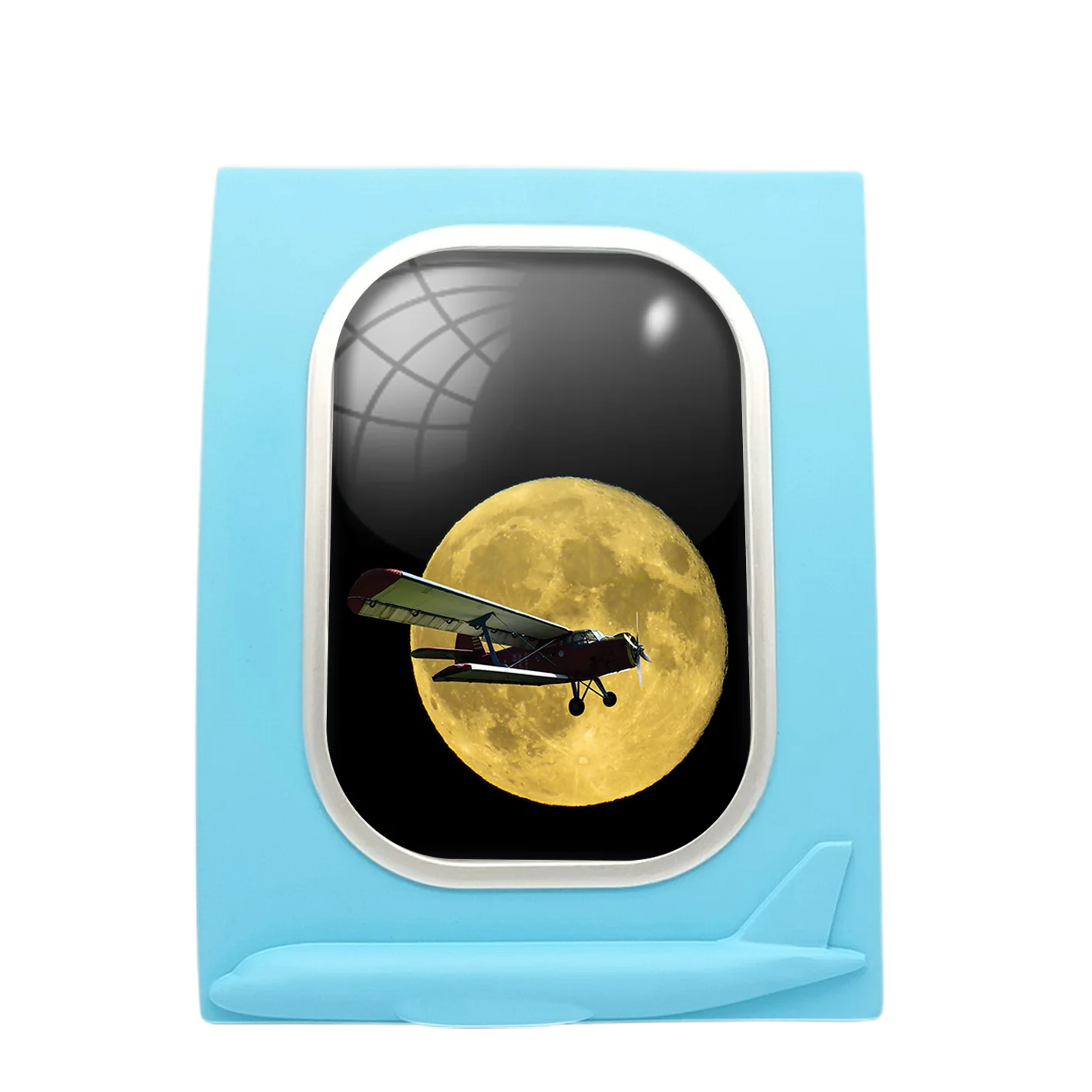 Antonov-2 With Moon Designed Airplane Window Photo Frame
