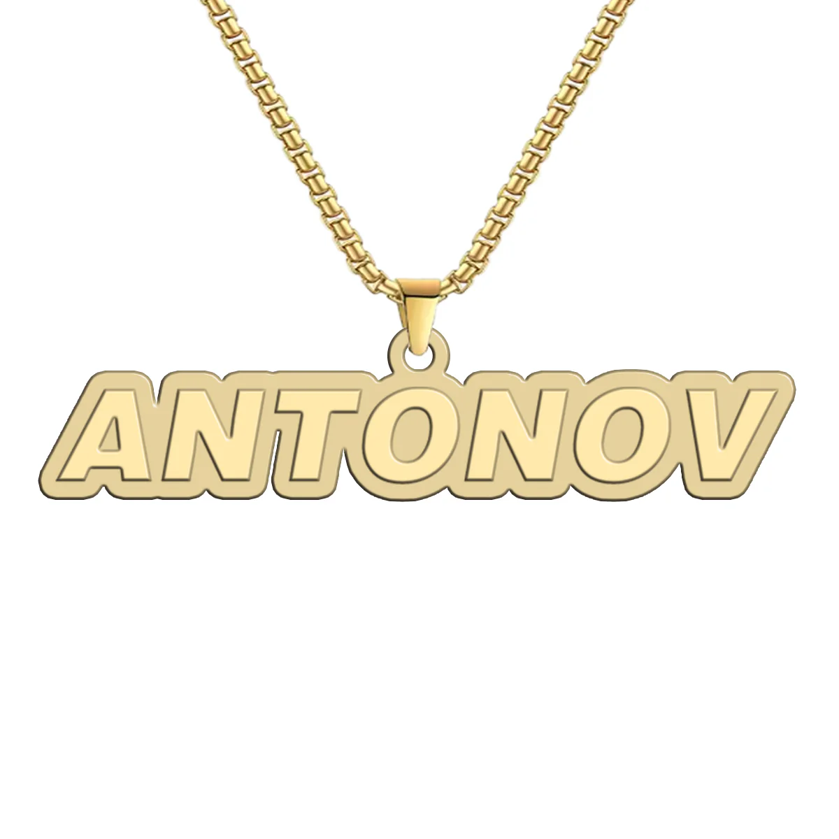 Antonov & Text Designed Hollow Necklace
