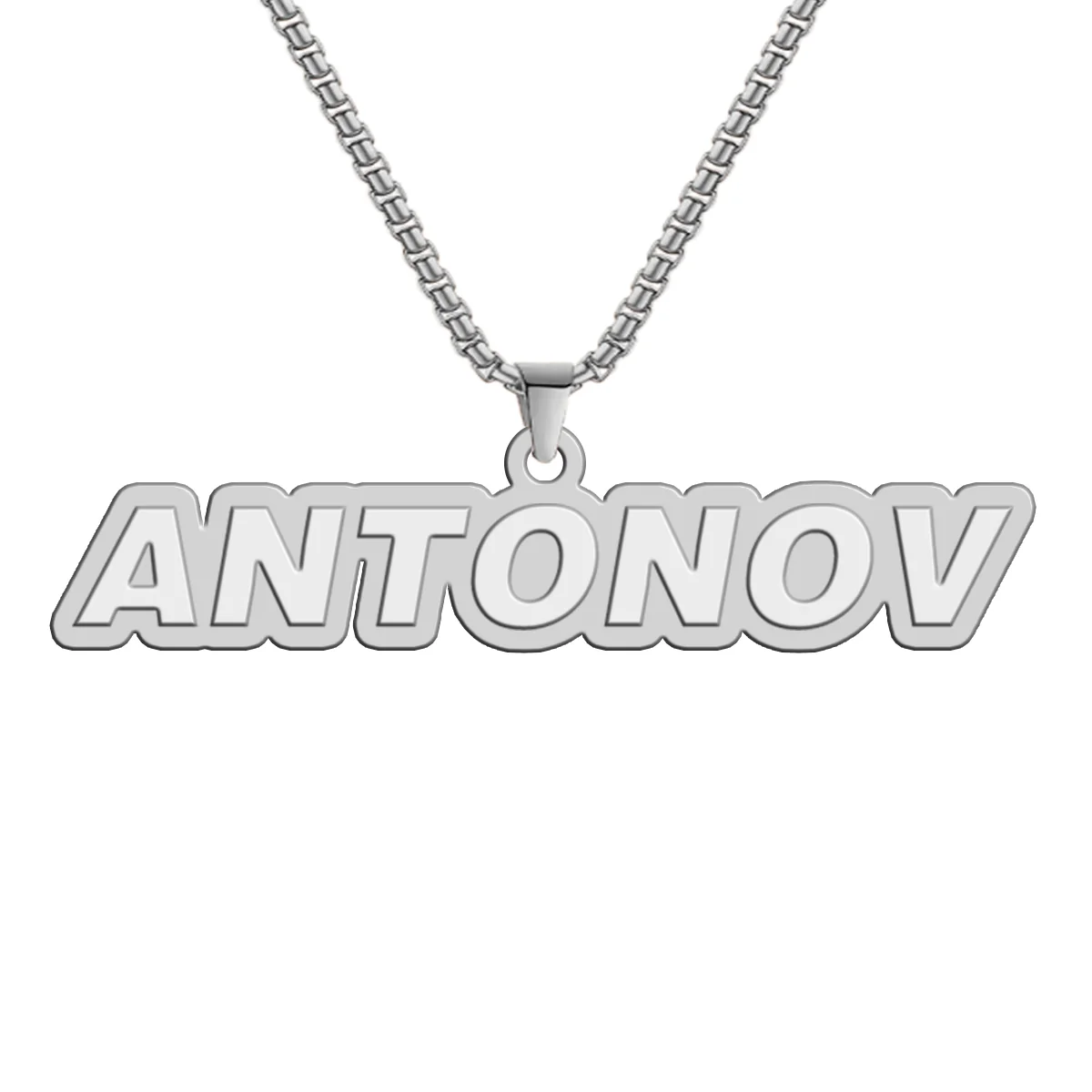 Antonov & Text Designed Hollow Necklace - Image 2