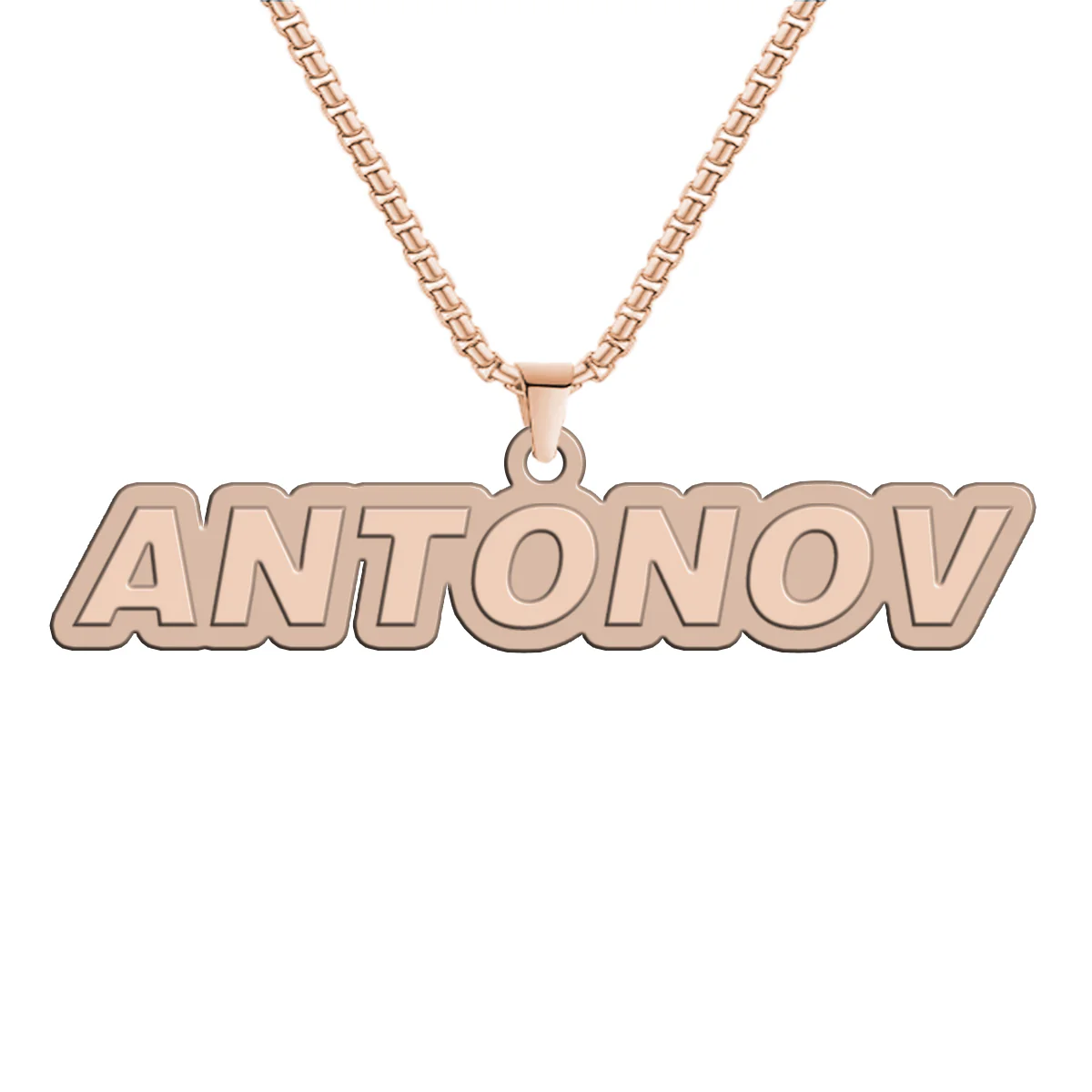 Antonov & Text Designed Hollow Necklace - Image 3