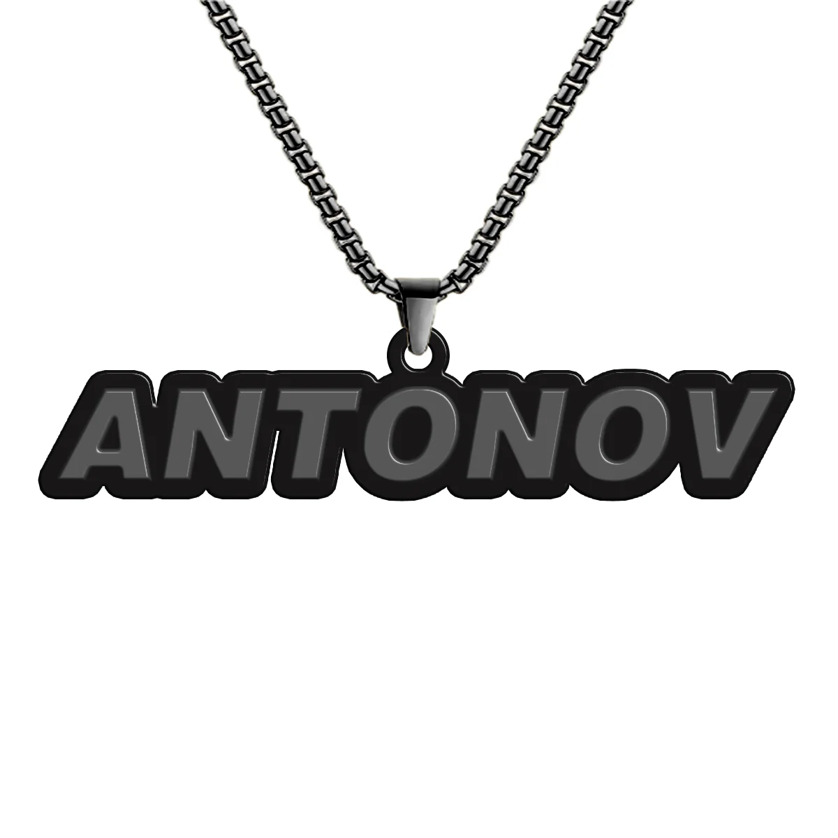 Antonov & Text Designed Hollow Necklace - Image 4