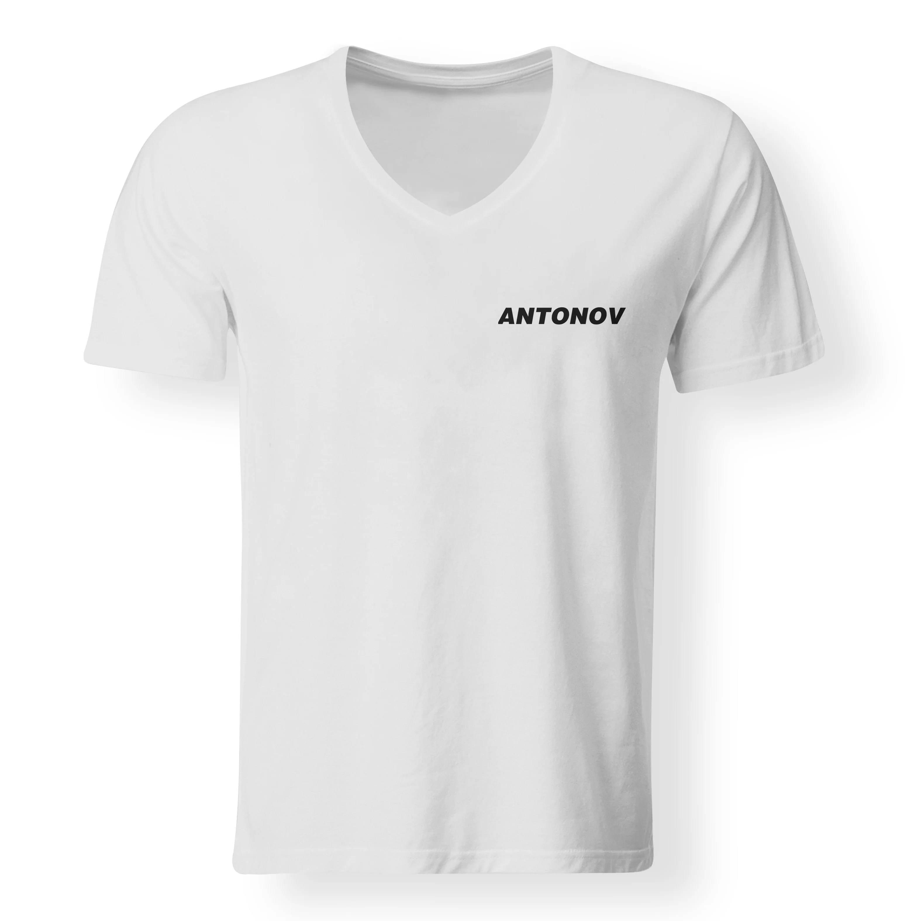 Antonov & Text Designed V-Neck T-Shirts - Image 19