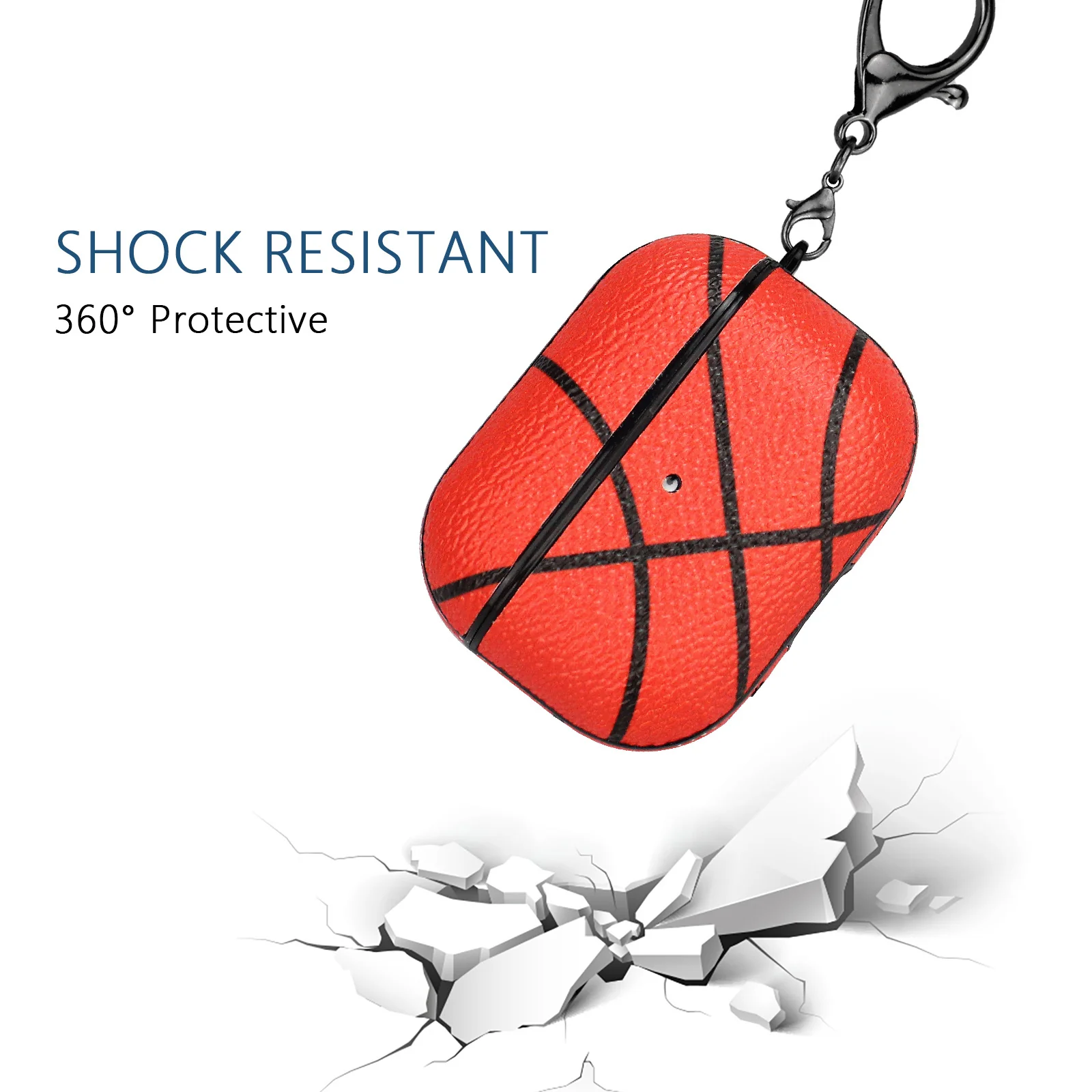 Apple AirPods Pro 1/2/3 Case: Stylish Leather Patch - Basketball, Football, Baseball & Rugby Themes - Image 18