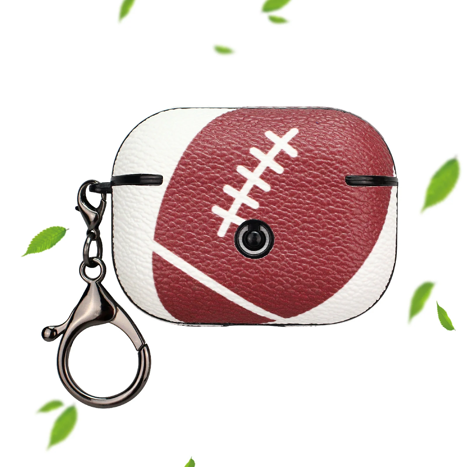 Apple AirPods Pro 1/2/3 Case: Stylish Leather Patch - Basketball, Football, Baseball & Rugby Themes - Image 9
