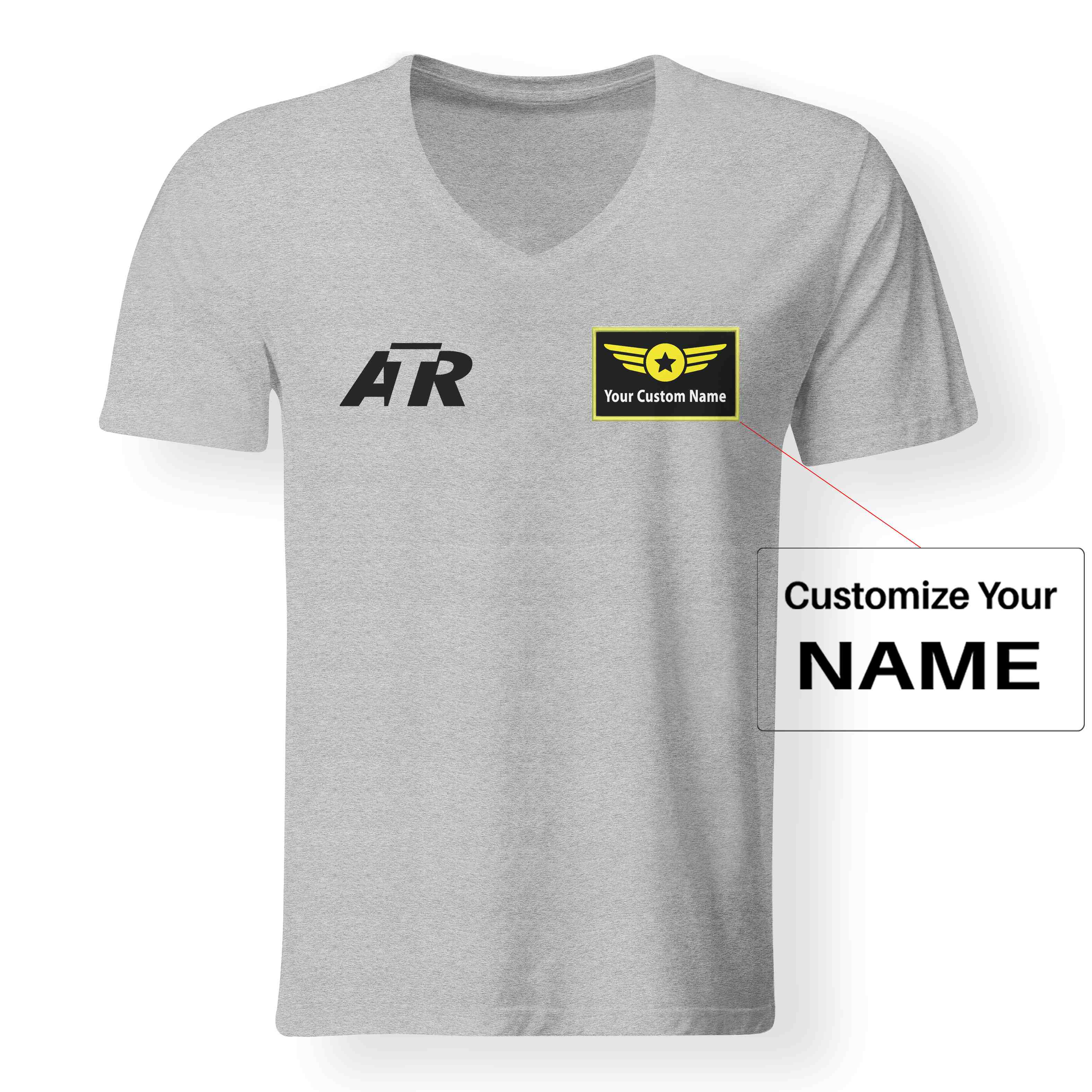 ATR & Text Designed V-Neck T-Shirts - Image 13