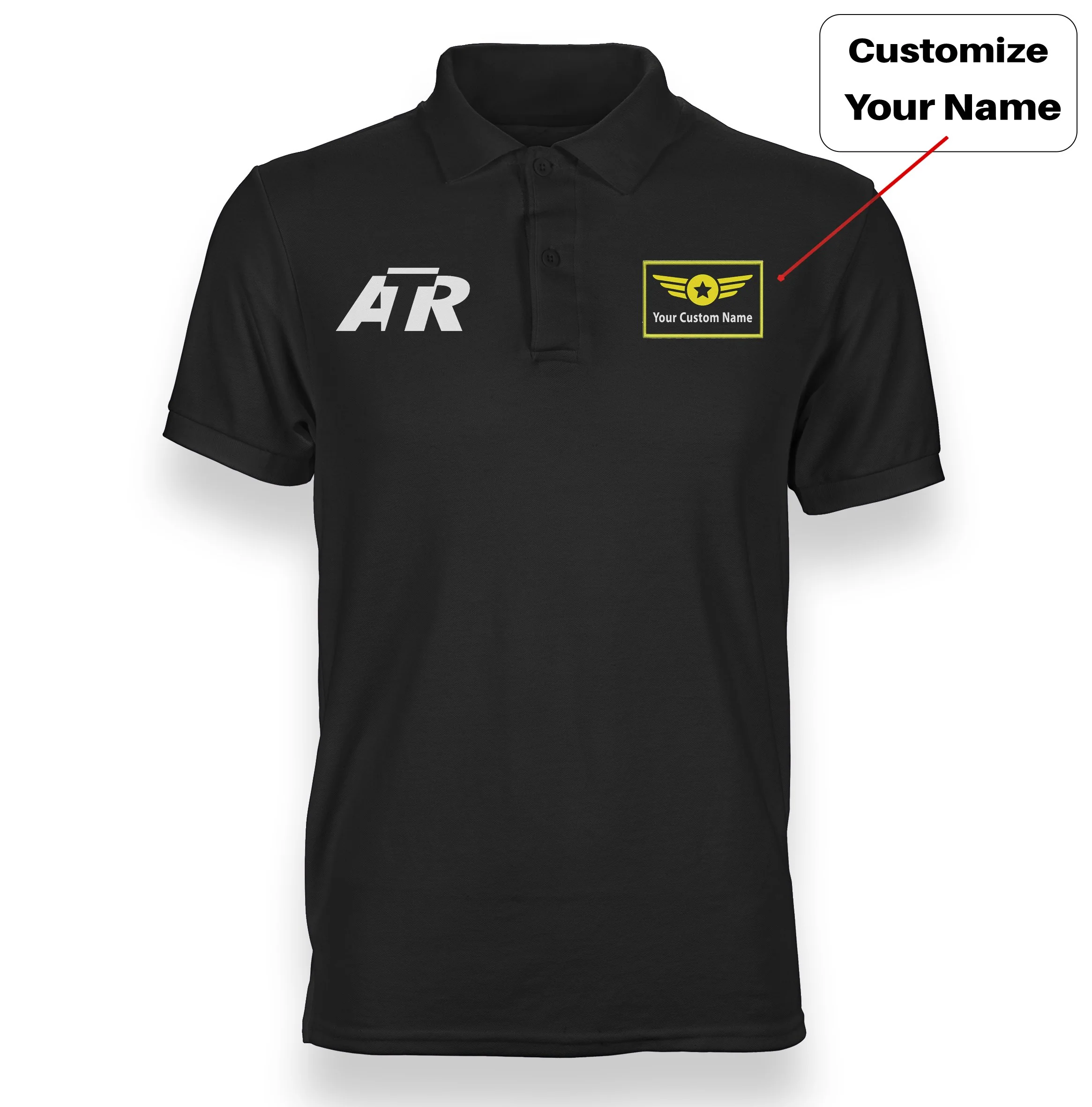 ATR & Text Designed "WOMEN" Polo T-Shirts