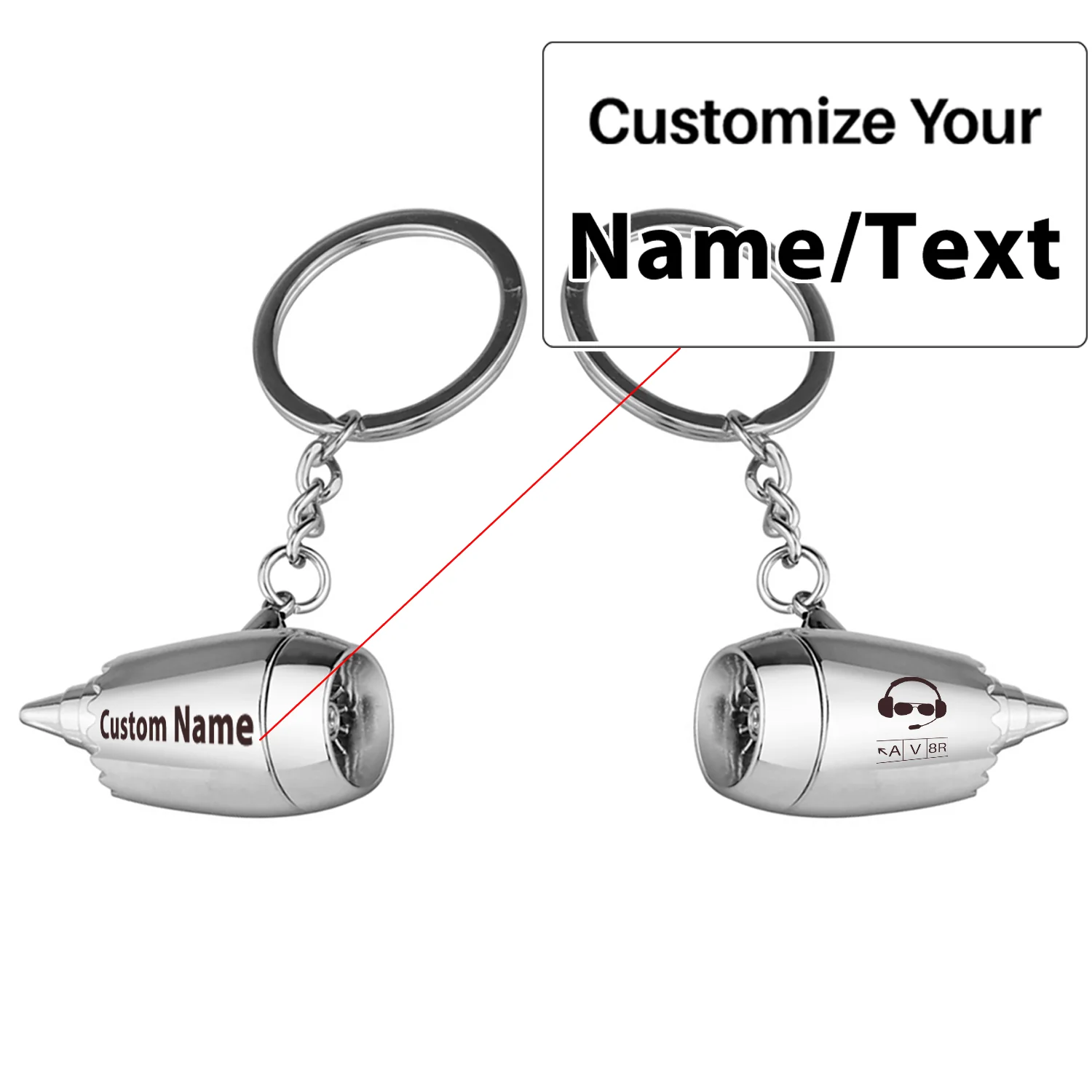 AV8R 2 Jet Engine Turbine Key Chains