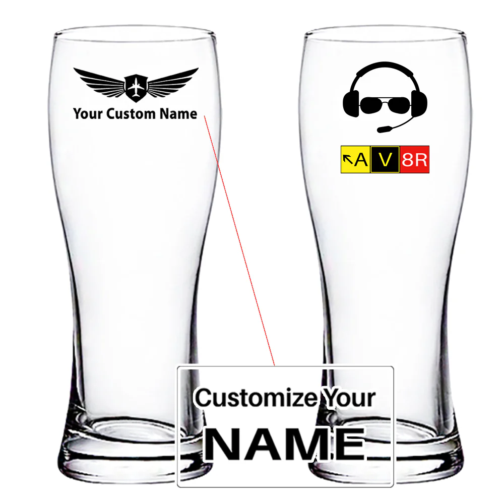 AV8R 2 Designed Pilsner Beer Glasses