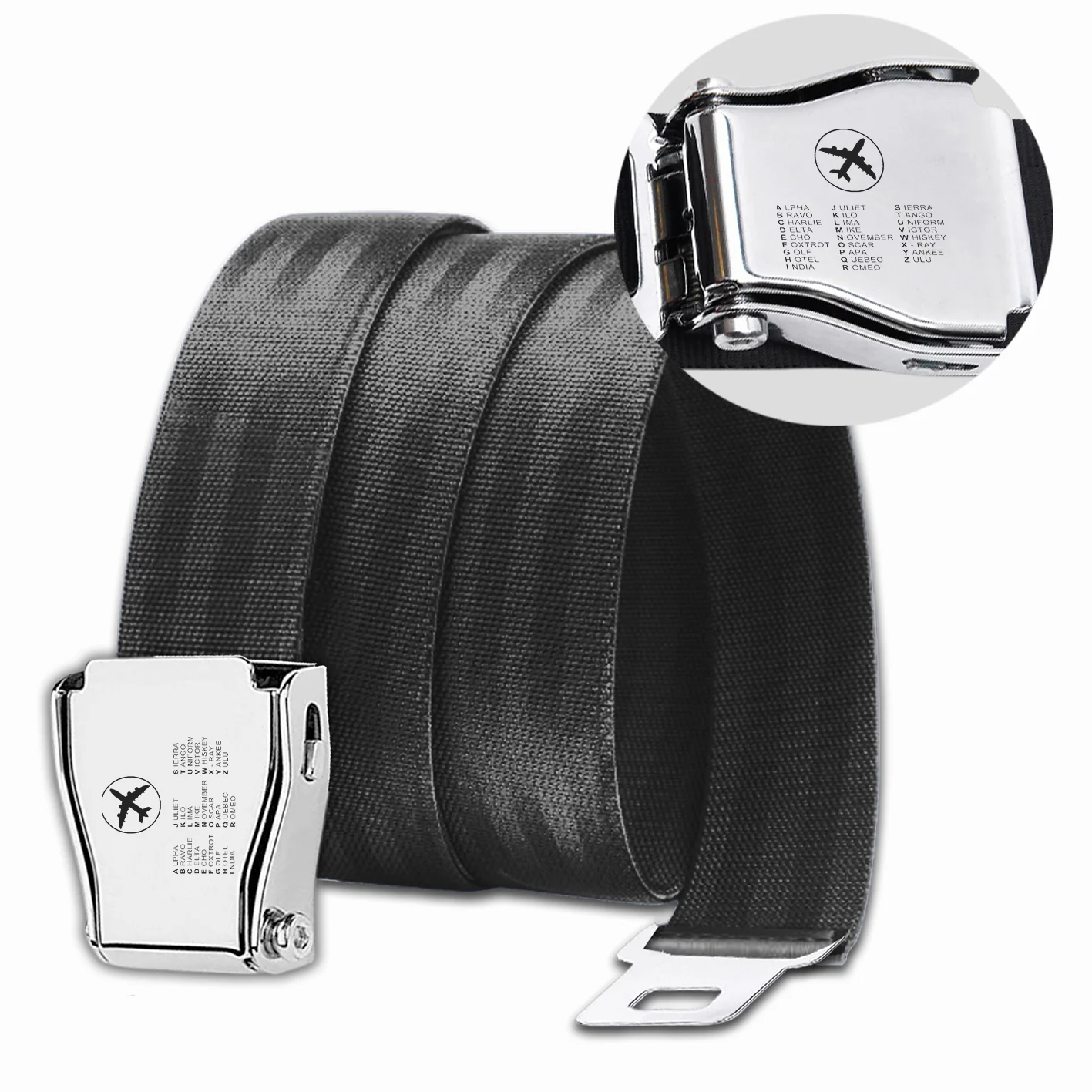 Aviation Alphabet 2 Designed Fashion Airplane Seat Belts - Image 4