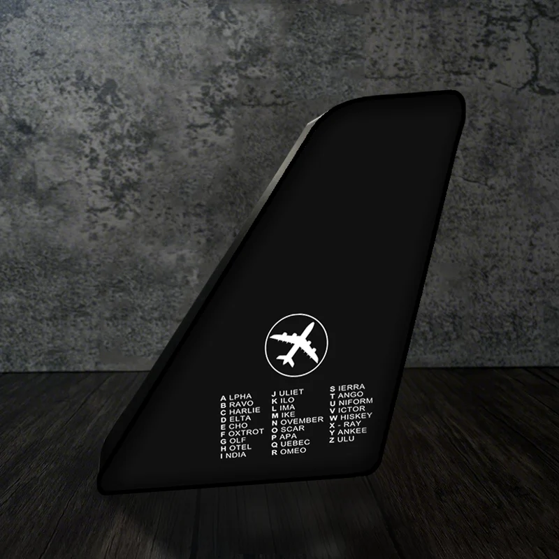 Aviation Alphabet 2 Designed Led Aircraft Tail & 3D Lamp