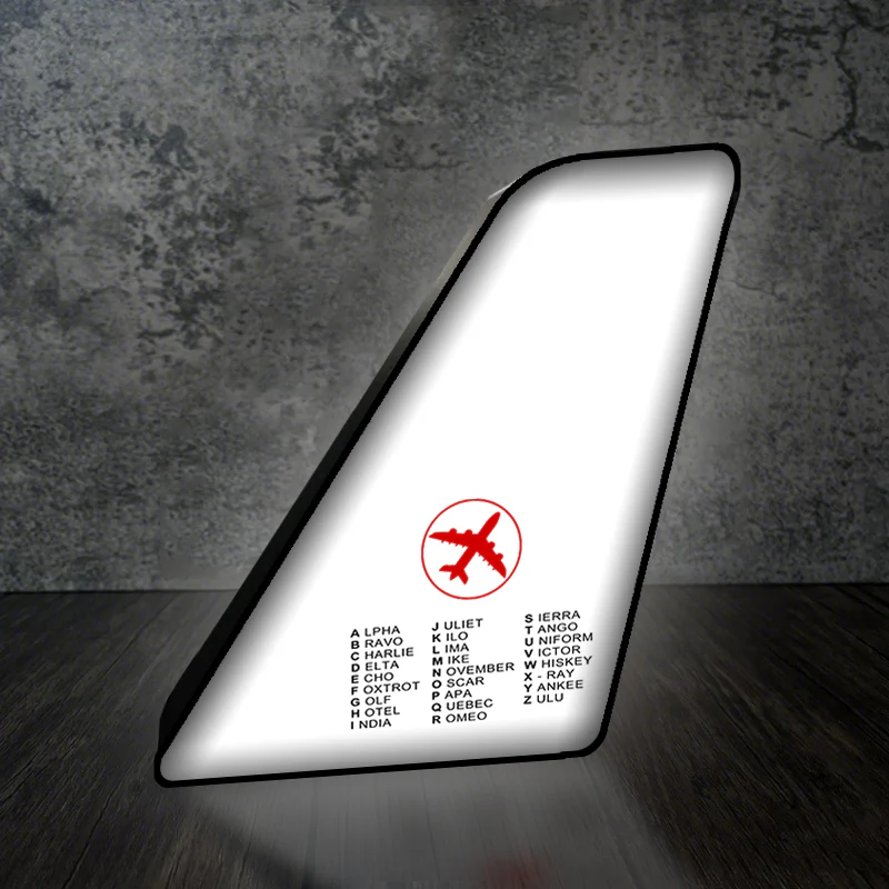 Aviation Alphabet 2 Designed Led Aircraft Tail & 3D Lamp - Image 2