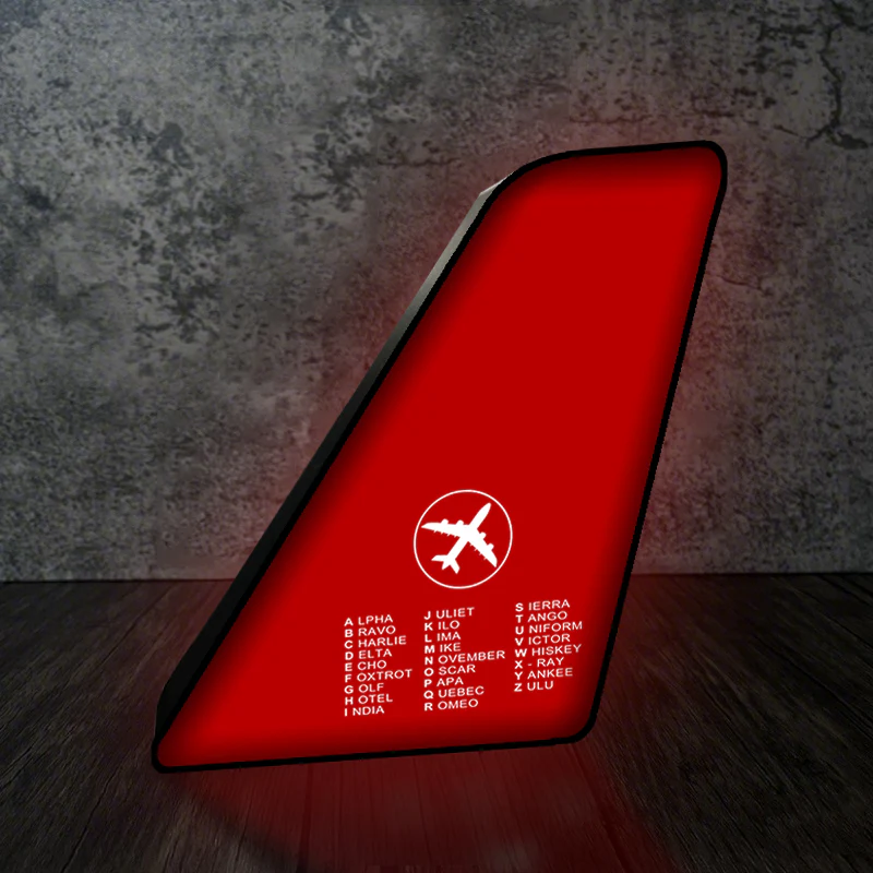 Aviation Alphabet 2 Designed Led Aircraft Tail & 3D Lamp - Image 4