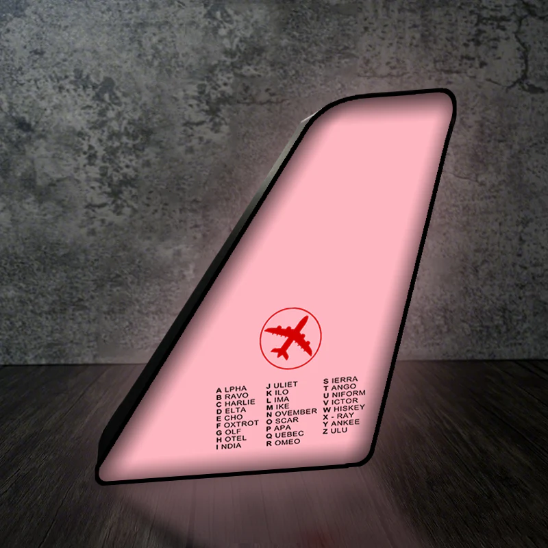 Aviation Alphabet 2 Designed Led Aircraft Tail & 3D Lamp - Image 5
