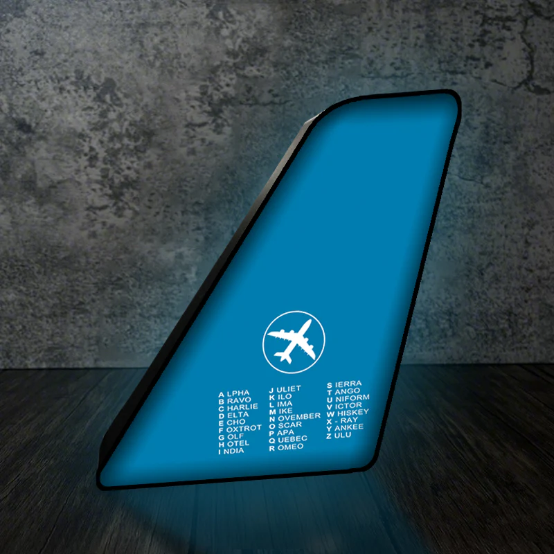 Aviation Alphabet 2 Designed Led Aircraft Tail & 3D Lamp - Image 6