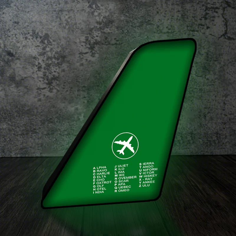 Aviation Alphabet 2 Designed Led Aircraft Tail & 3D Lamp - Image 7
