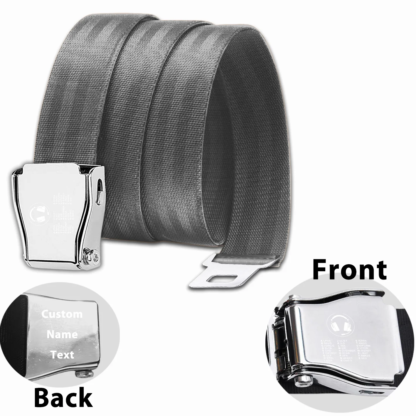 Aviation Alphabet 3 Designed Fashion Airplane Seat Belts - Image 11