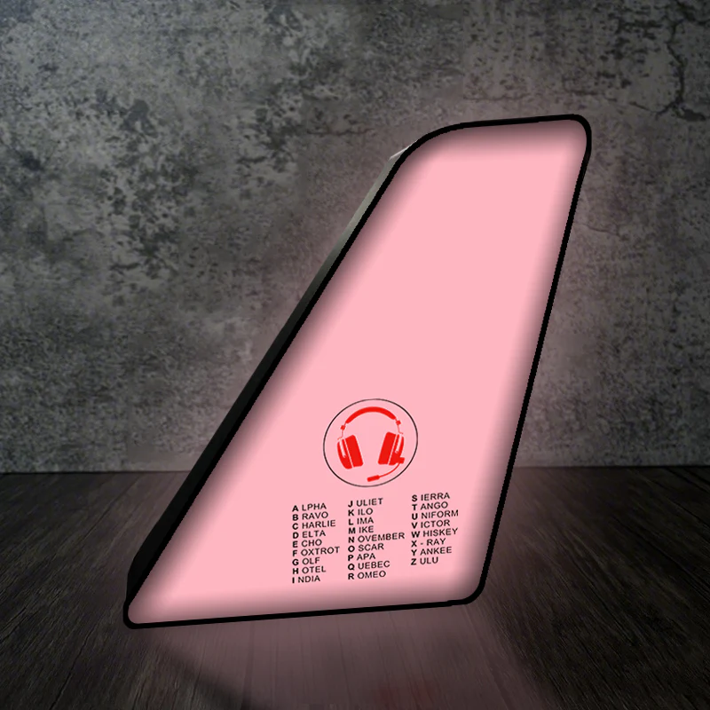 Aviation Alphabet 3 Designed Led Aircraft Tail & 3D Lamp - Image 5