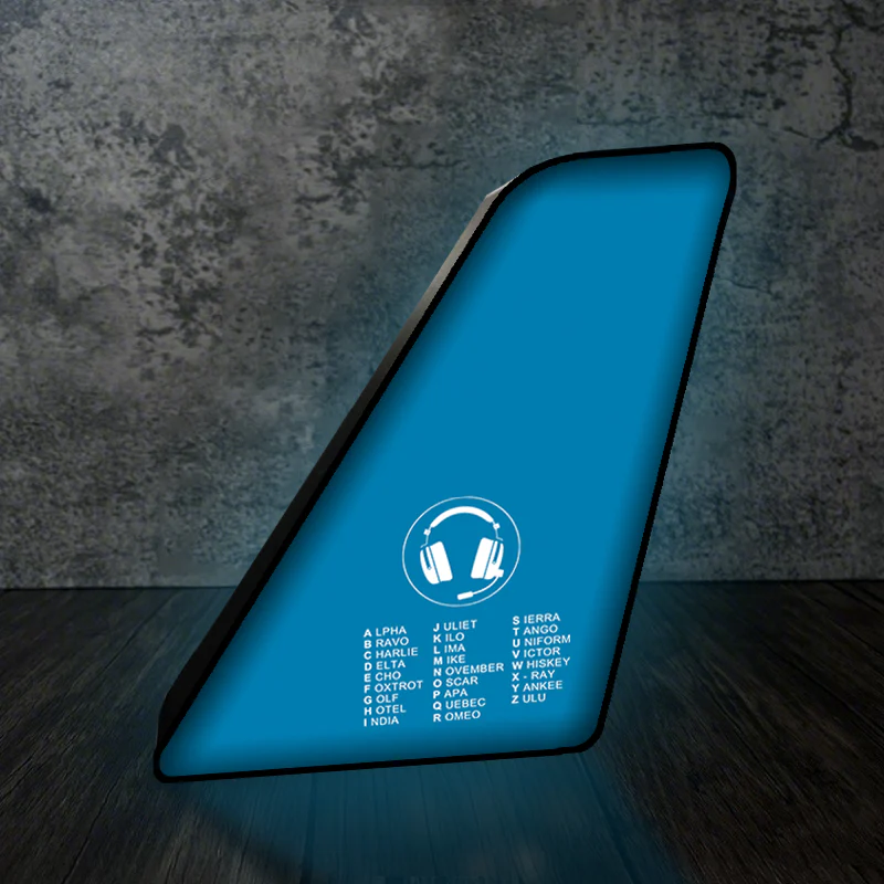 Aviation Alphabet 3 Designed Led Aircraft Tail & 3D Lamp - Image 6
