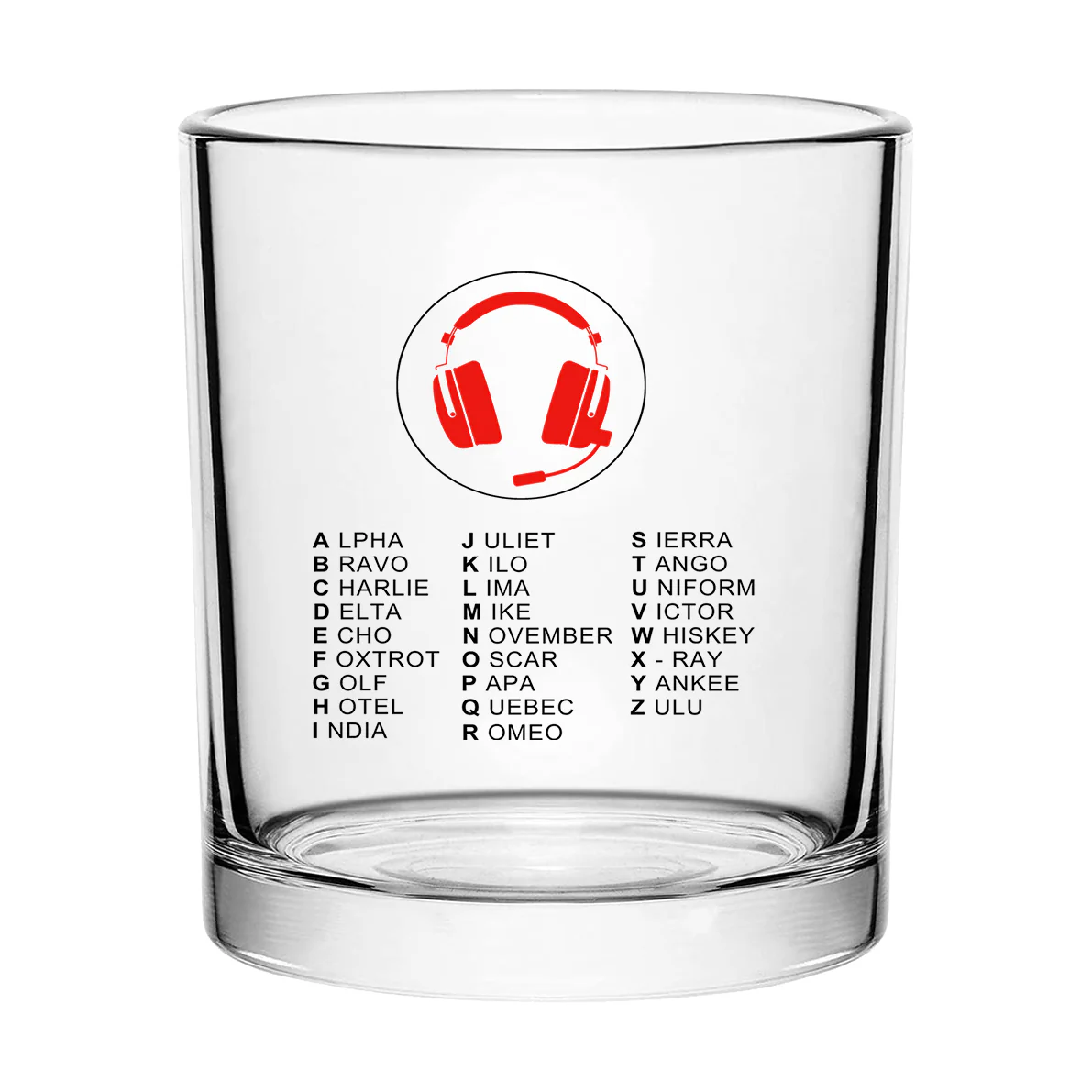 Aviation Alphabet 3 Designed Special Whiskey Glasses - Image 2