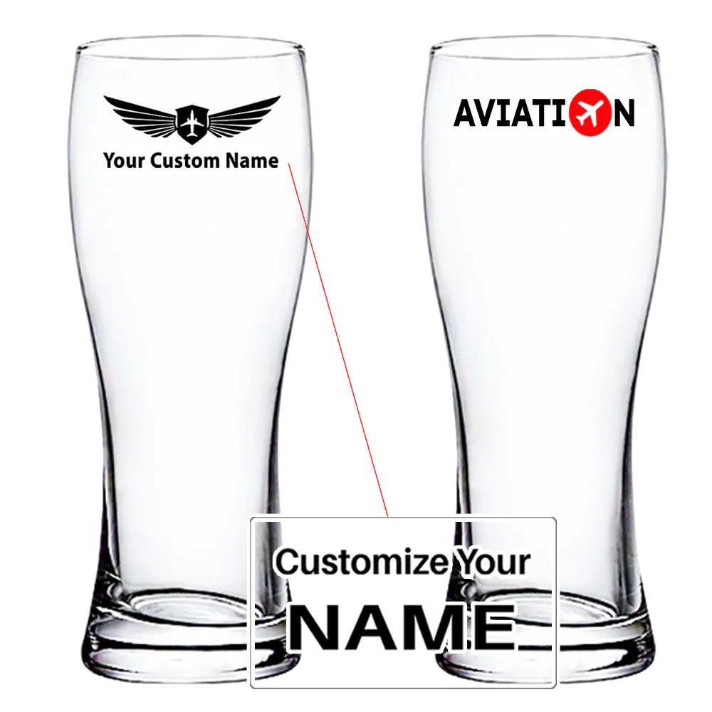 Aviation Designed Pilsner Beer Glasses