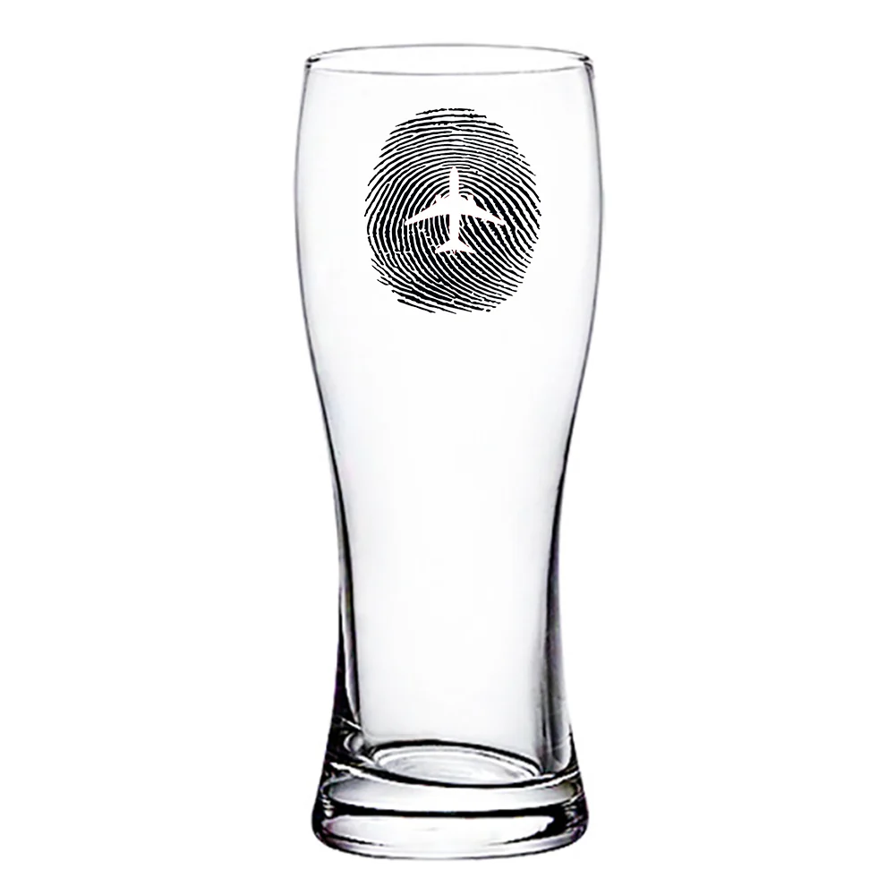 Aviation Finger Print Designed Pilsner Beer Glasses - Image 2