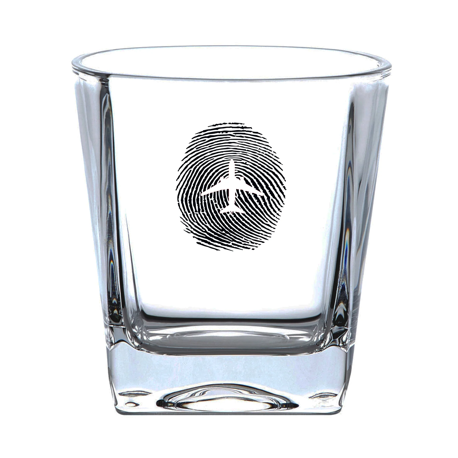 Aviation Finger Print Designed Whiskey Glass - Image 2
