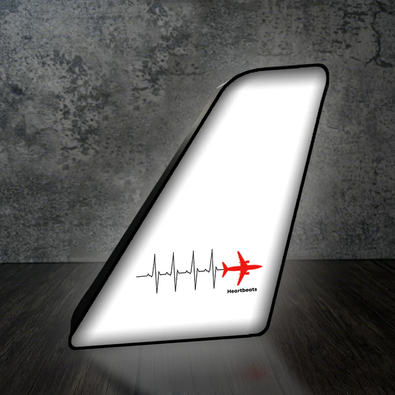 Aviation Heartbeats Designed Led Aircraft Tail & 3D Lamp - Image 2