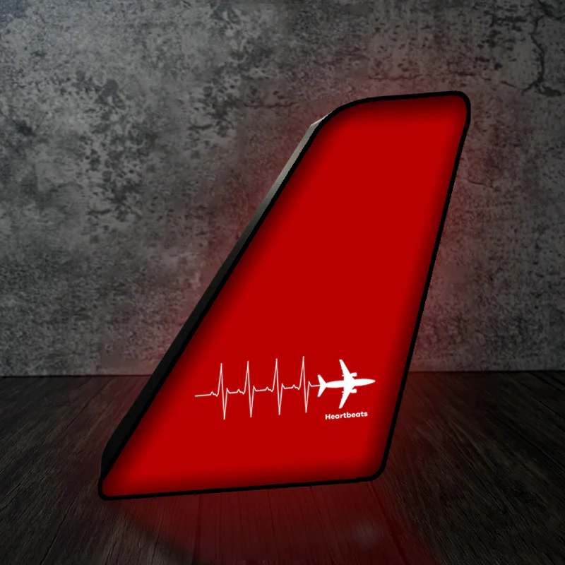Aviation Heartbeats Designed Led Aircraft Tail & 3D Lamp - Image 4