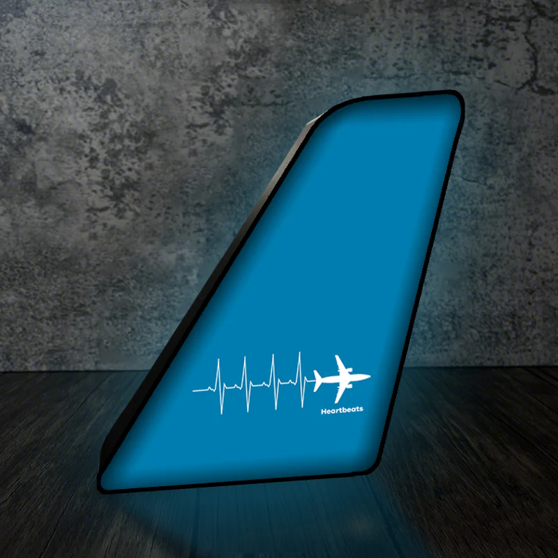 Aviation Heartbeats Designed Led Aircraft Tail & 3D Lamp - Image 6