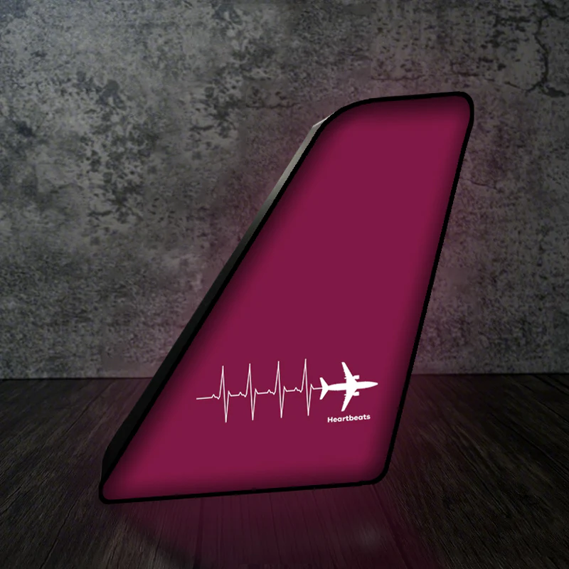 Aviation Heartbeats Designed Led Aircraft Tail & 3D Lamp - Image 9