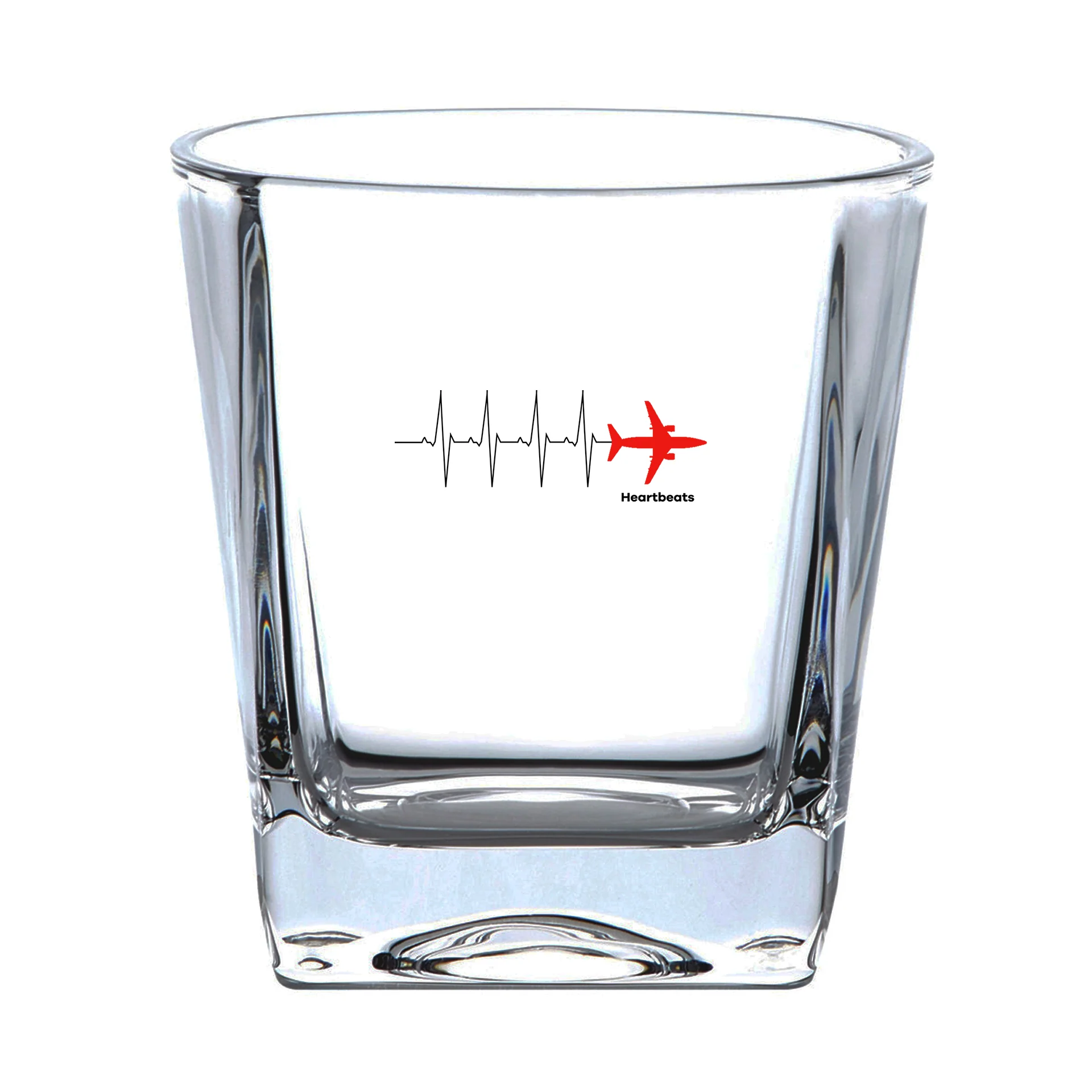 Aviation Heartbeats Designed Whiskey Glass - Image 2