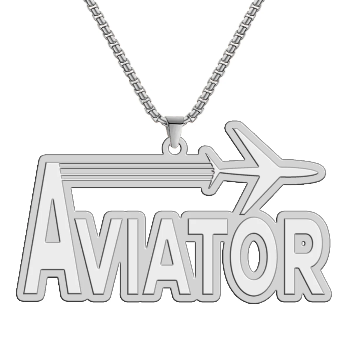 Aviator Designed Hollow Necklac - Image 2