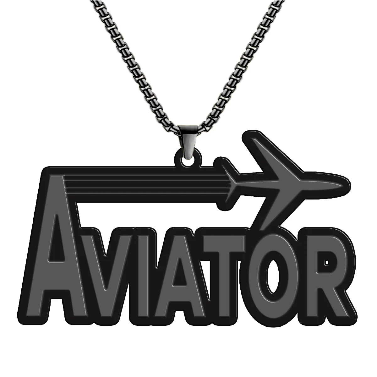 Aviator Designed Hollow Necklac - Image 4