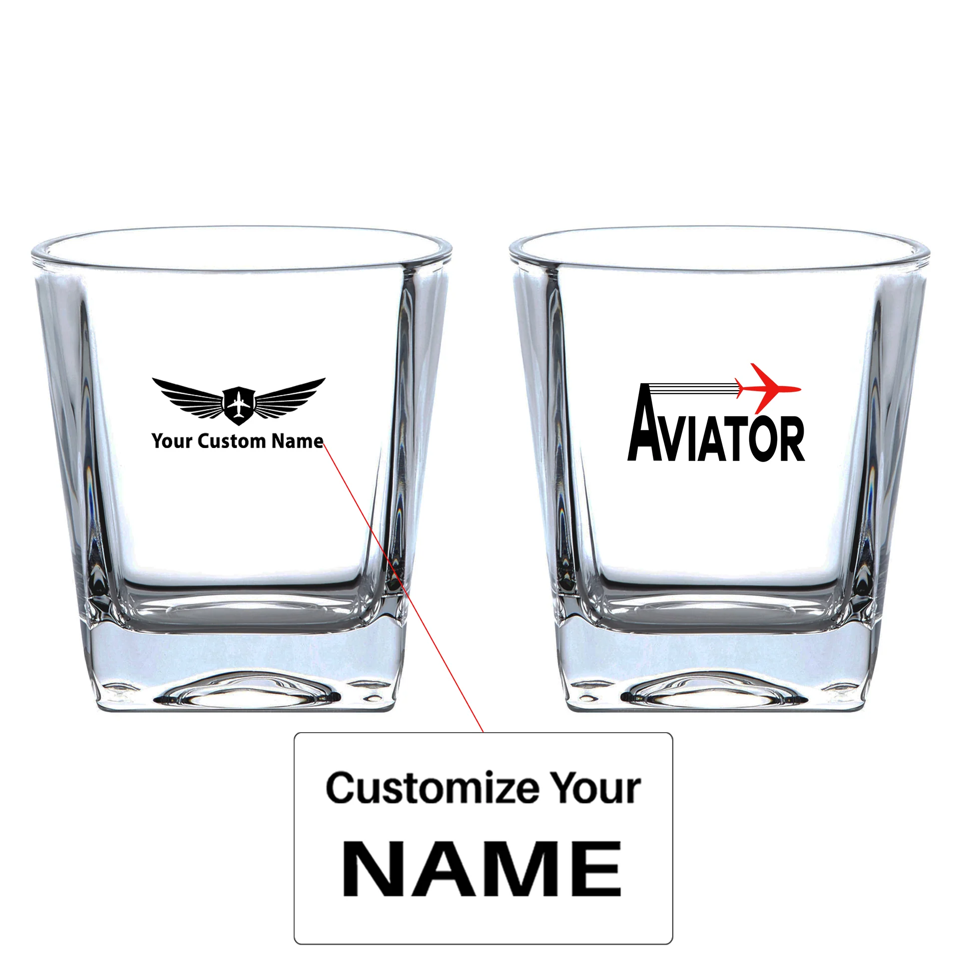 Aviator Designed Whiskey Glass