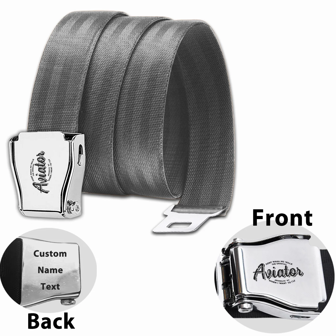 Aviator - Dont Make Me Walk Designed Fashion Airplane Seat Belts - Image 10