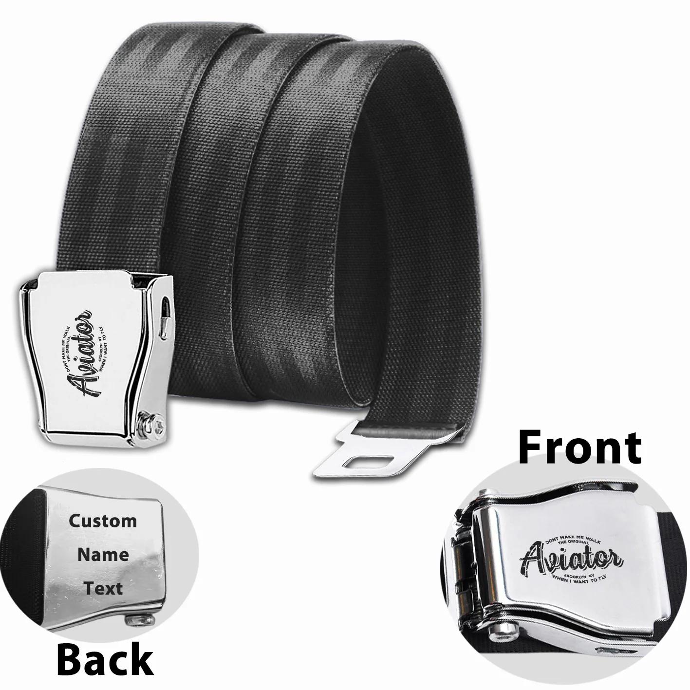 Aviator - Dont Make Me Walk Designed Fashion Airplane Seat Belts - Image 2