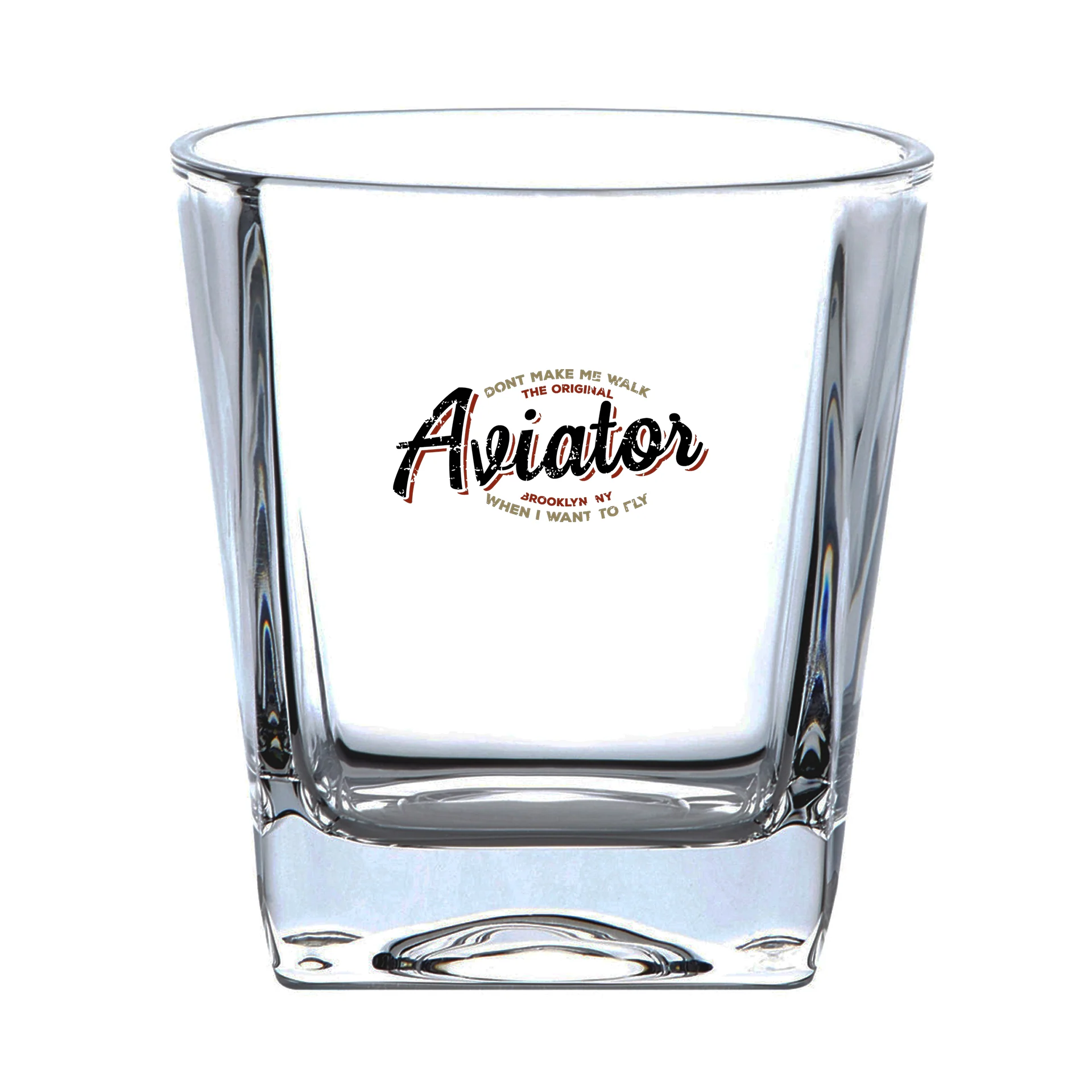 Aviator - Dont Make Me Walk Designed Whiskey Glass - Image 2