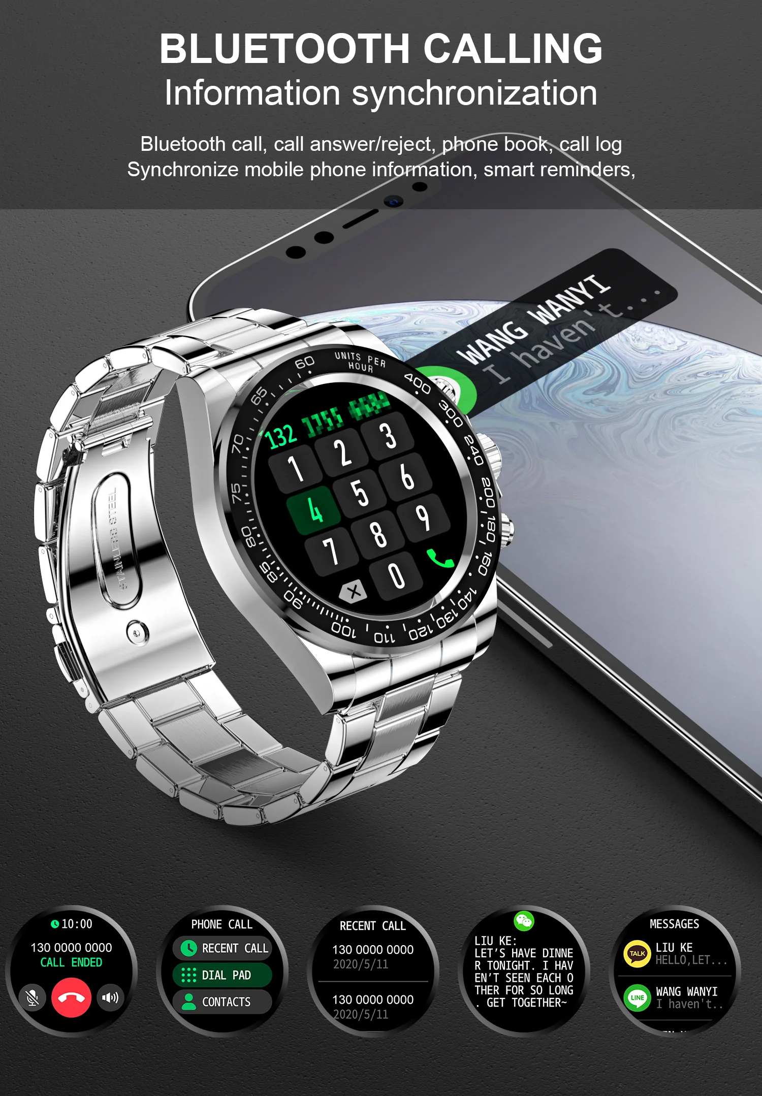 AW13 Pro Stainless Steel Smart Watch: Bluetooth Calling, Heart Rate Monitor & Fitness Bracelet Functionality - Image 12