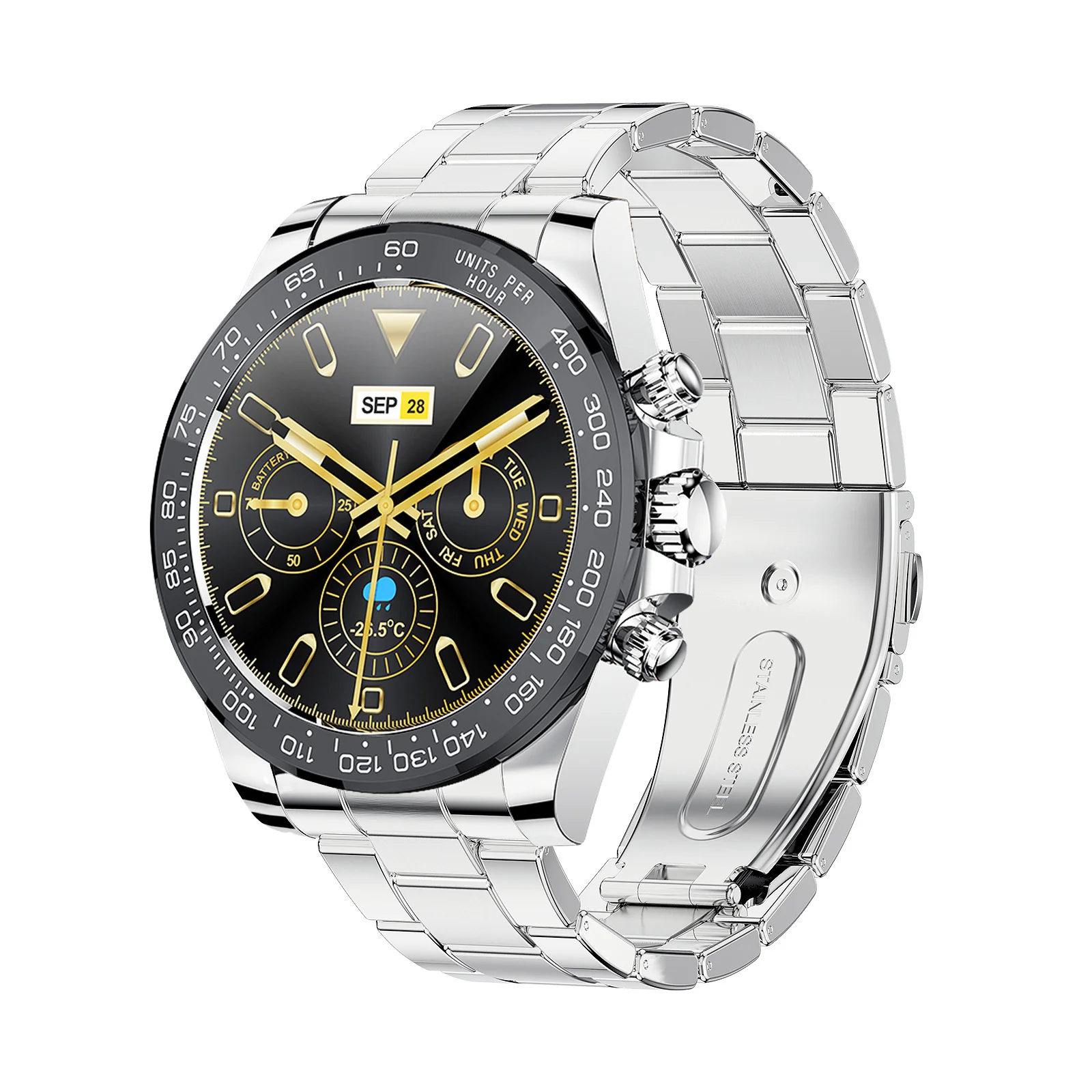 AW13 Pro Stainless Steel Smart Watch: Bluetooth Calling, Heart Rate Monitor & Fitness Bracelet Functionality - Image 4