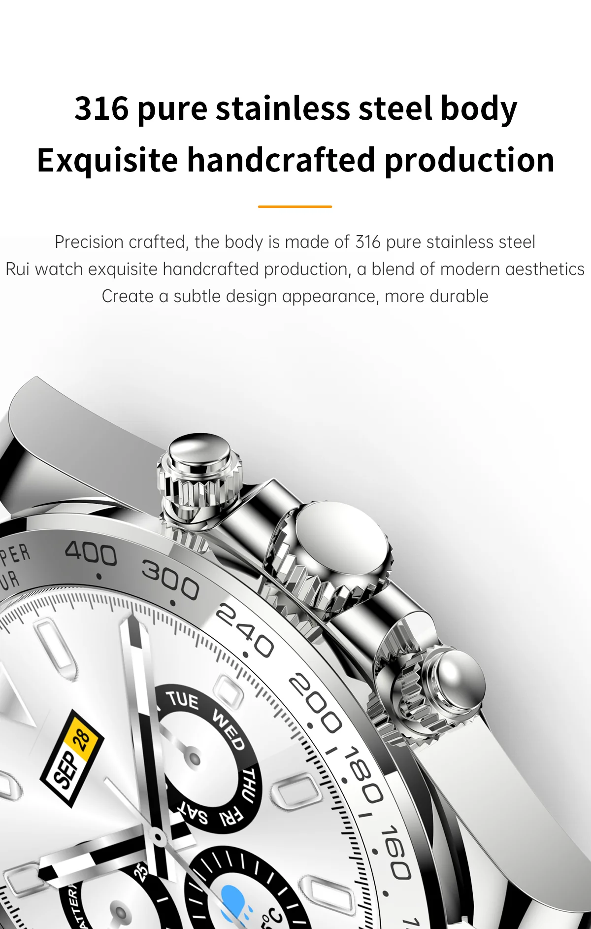 AW13 Pro Stainless Steel Smart Watch: Bluetooth Calling, Heart Rate Monitor & Fitness Bracelet Functionality - Image 7