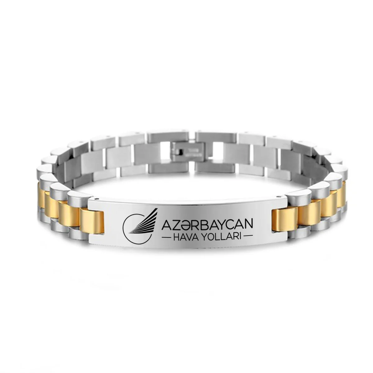 Azerbaijan Airlines Designed Stainless Steel Chain Bracelets - Image 3