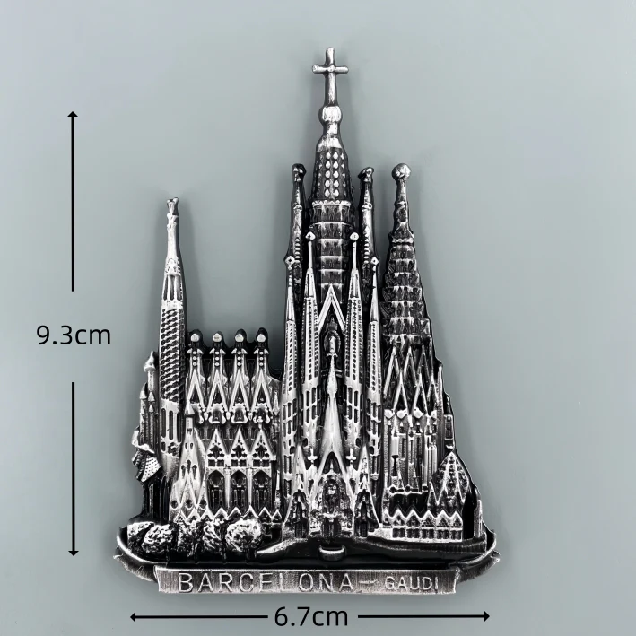 Barcelona Sagrada Familia 3D Metal Fridge Magnets