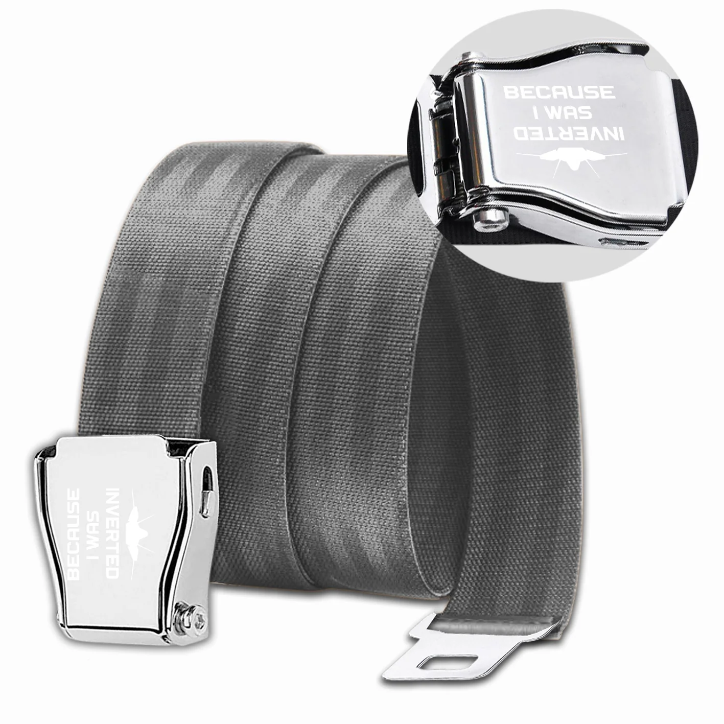 Because I was Inverted Designed Fashion Airplane Seat Belts - Image 13