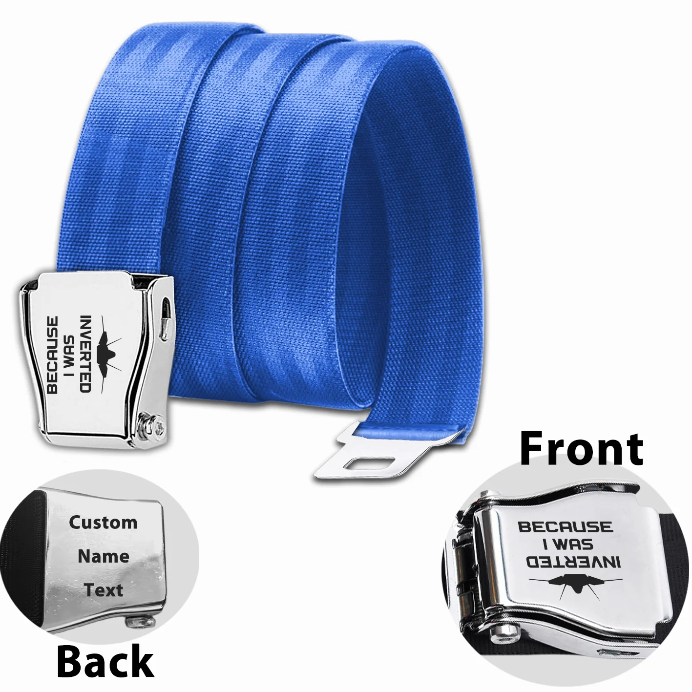 Because I was Inverted Designed Fashion Airplane Seat Belts - Image 18