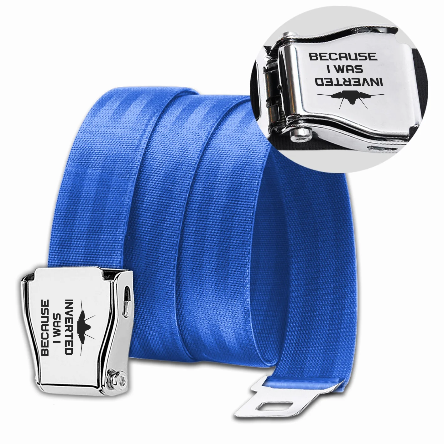 Because I was Inverted Designed Fashion Airplane Seat Belts - Image 20